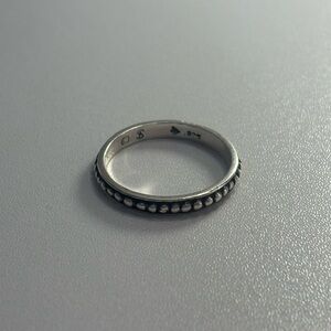 Silpada Designer 925 Sterling Silver Vintage Bead Ball Design Band Ring